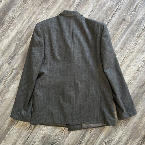 Yves Saint Laurent Paris Gray Wool Blazer Men’s 42 Double Breasted Made in Col - Picture 2 of 11